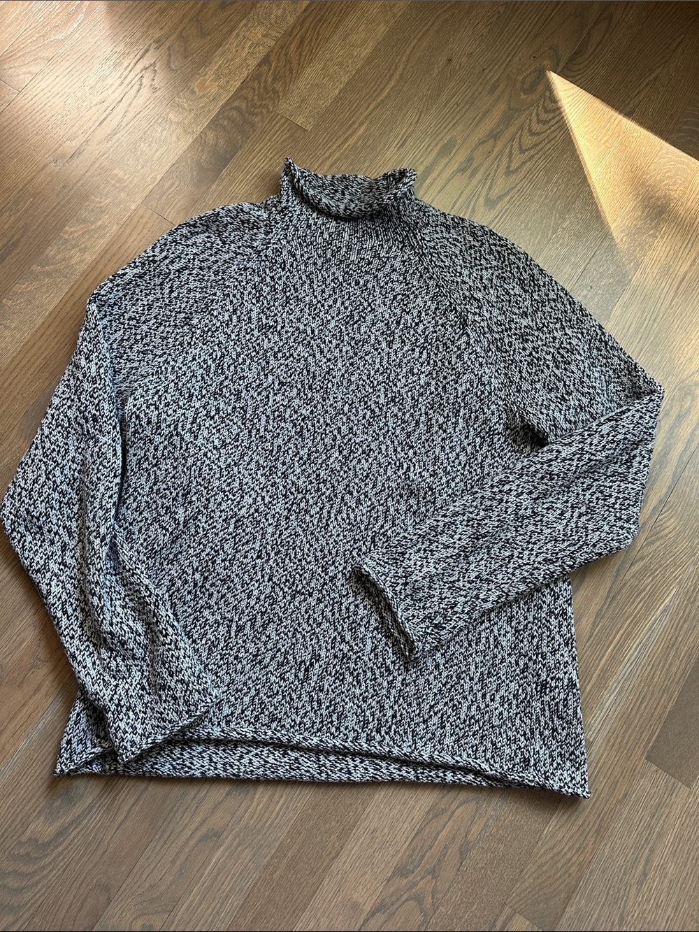 J. Crew black and white mens roll neck